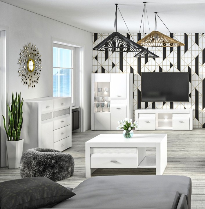 Agat White chest of drawers | J&B Furniture Ireland