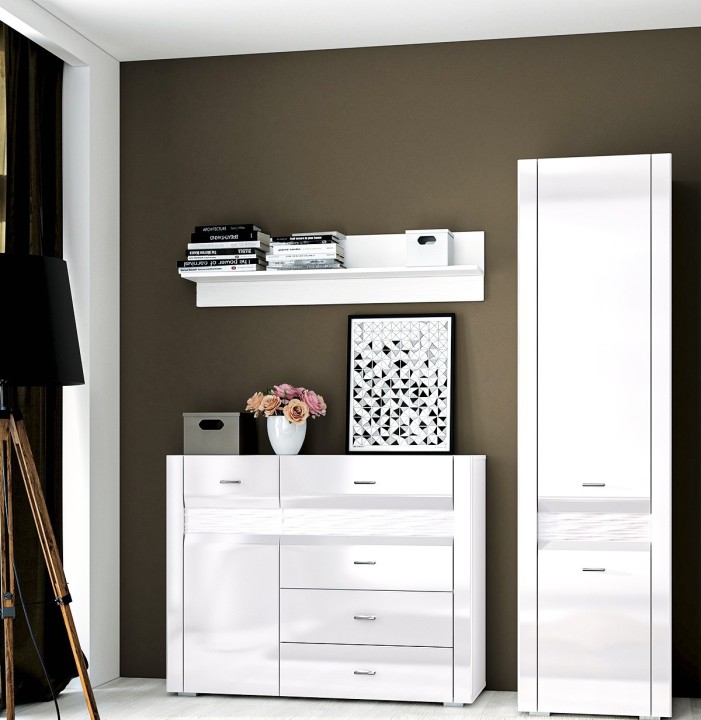 Agat Wall Shelf  Modern White Minimalist Design - J&B