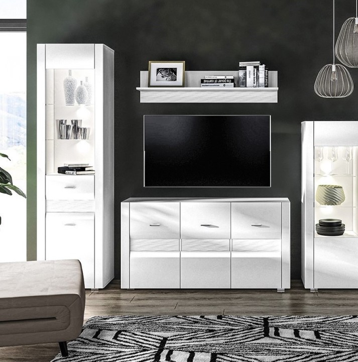 Agat Wall Shelf  Modern White Minimalist Design - J&B
