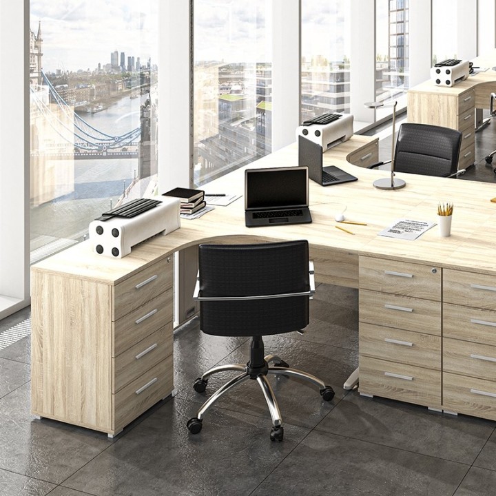 Optima Left Corner Desk | J&B Furniture Ireland