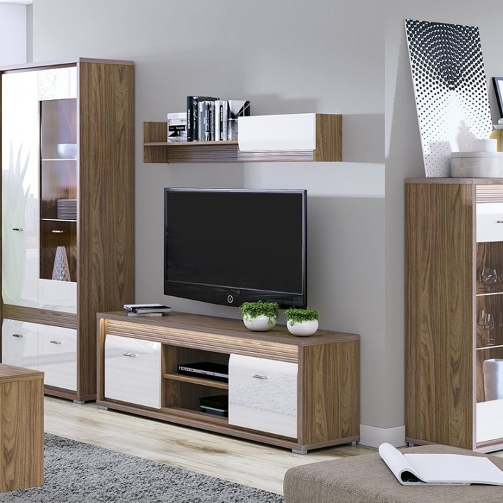 Dalia Wall Shelf 92cm in Ireland | Walnut & White – J&B