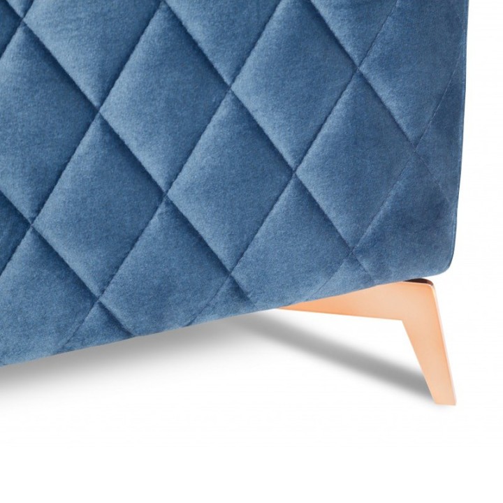 Giovanni Bespoke Corner Sofa in blue velvet | J&B Furniture