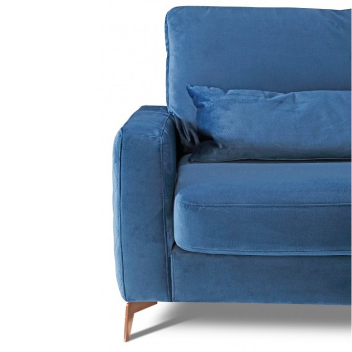 Giovanni Bespoke Corner Sofa in blue velvet | J&B Furniture