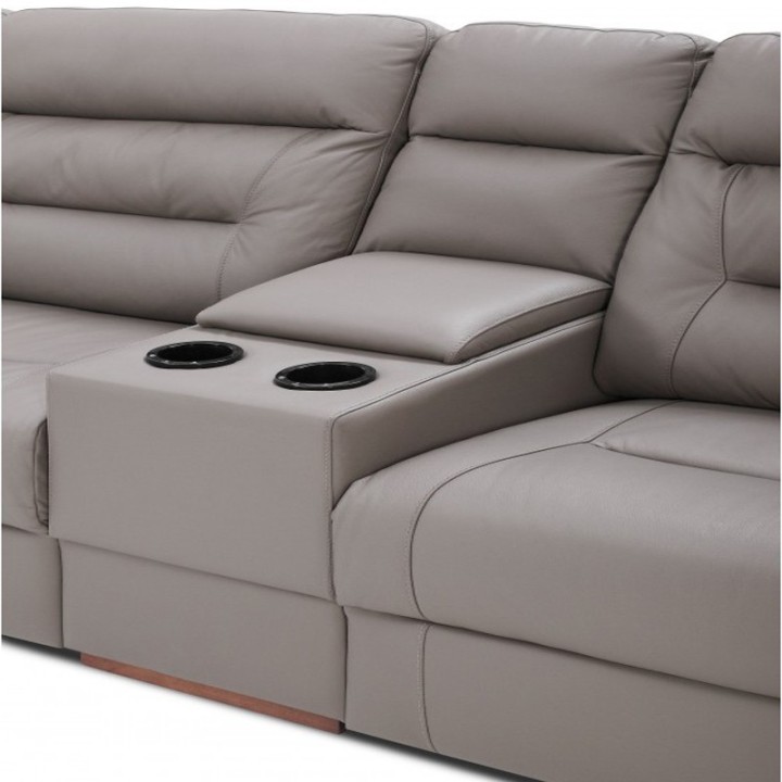 Corner Sofa Bed Recliner and Cooler –Leather | J&B Furniture