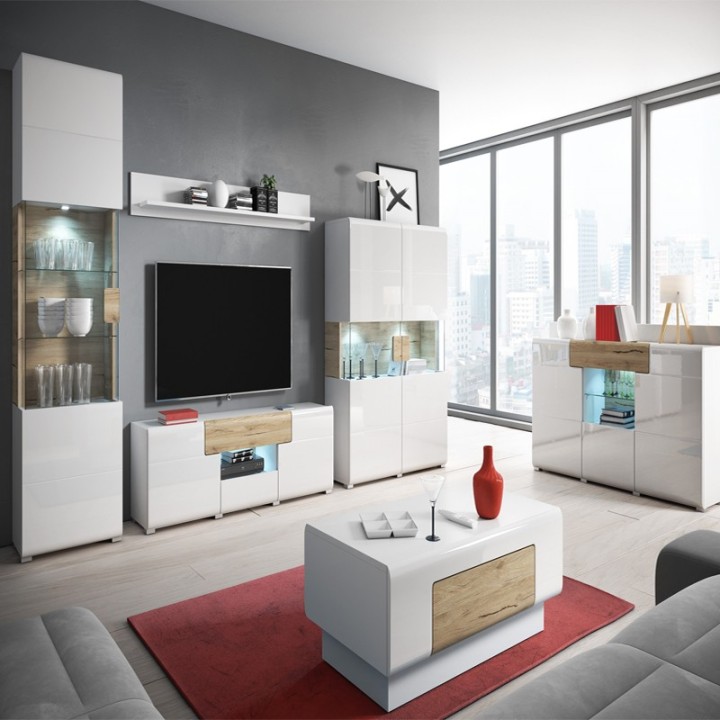 Wall Shelf in Ireland | White Gloss & Oak – J&B