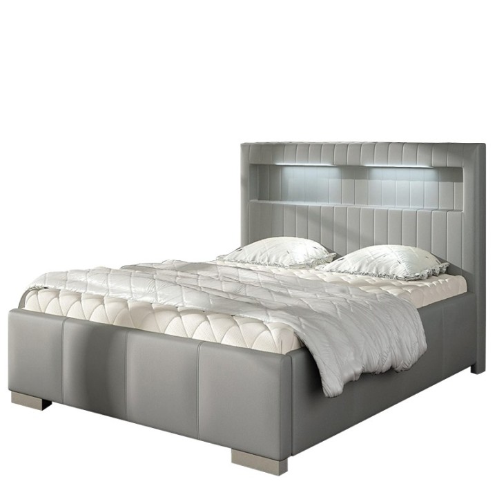 Safina Ottoman Bed – Velvet & LED Lights | J&B Furniture