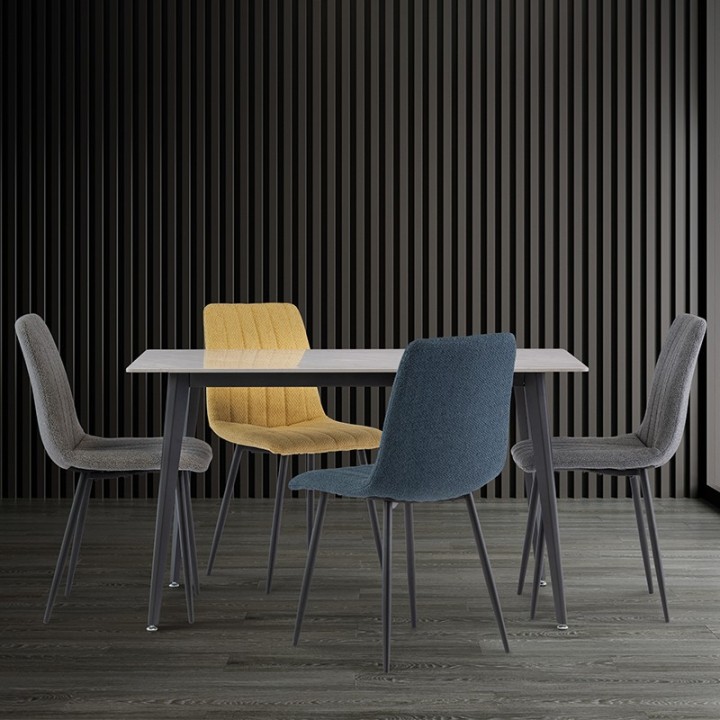 Ivy Dining Table – Rebecca Grey Sintered Stone | J&B Furniture