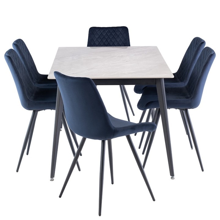 Ivy Dining Table – Rebecca Grey Sintered Stone | J&B Furniture