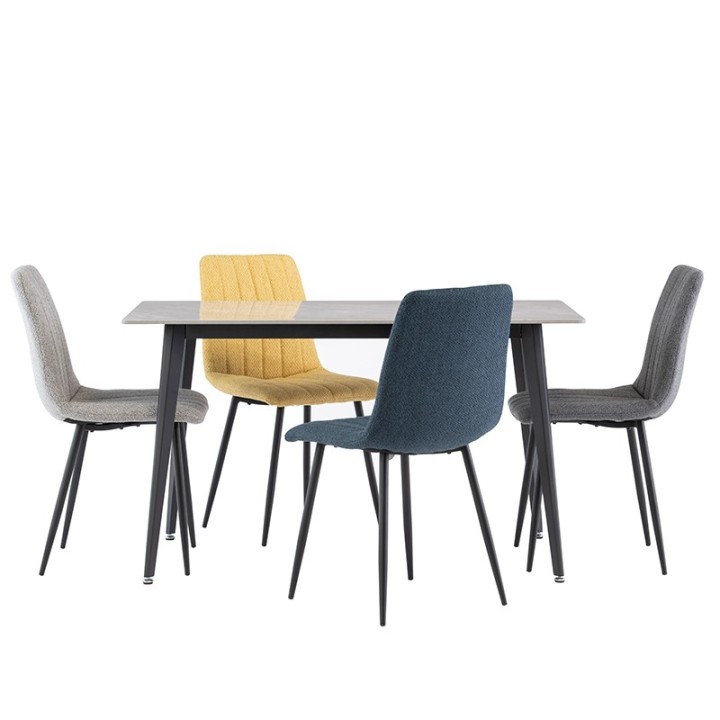 Ivy Dining Table – Rebecca Grey Sintered Stone | J&B Furniture