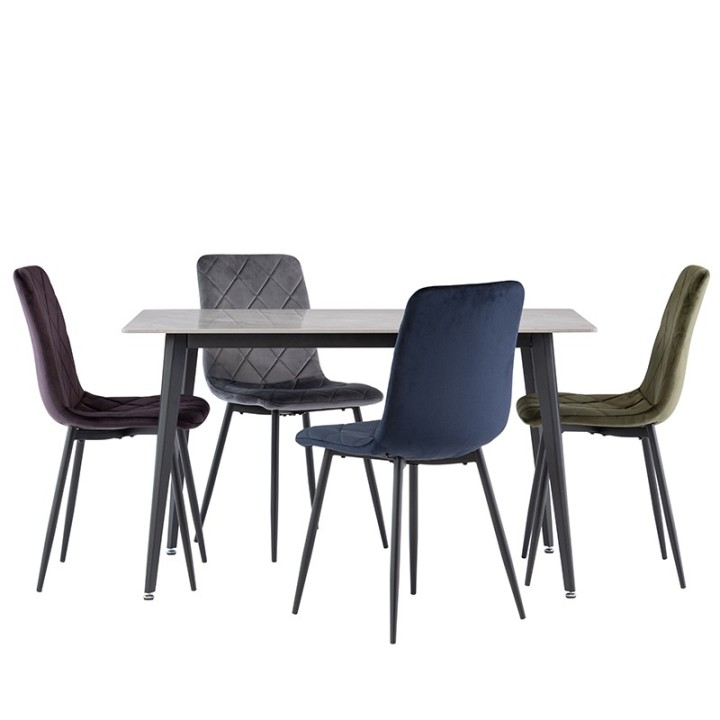 Ivy Dining Table – Rebecca Grey Sintered Stone | J&B Furniture