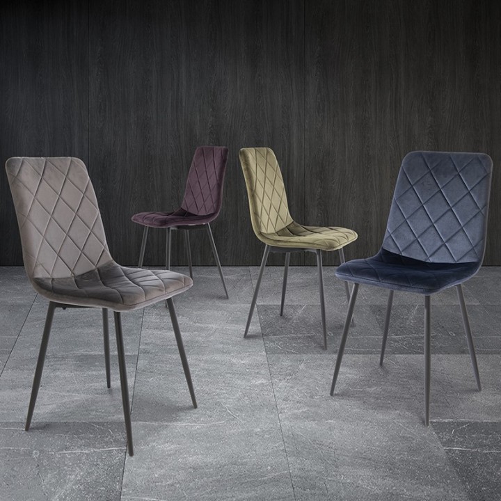 Bella Dining Chair Elegant Velvet Fabric - J&B Furniture