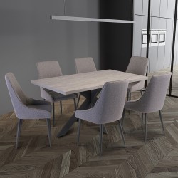 Light grey dining table and deals chairs