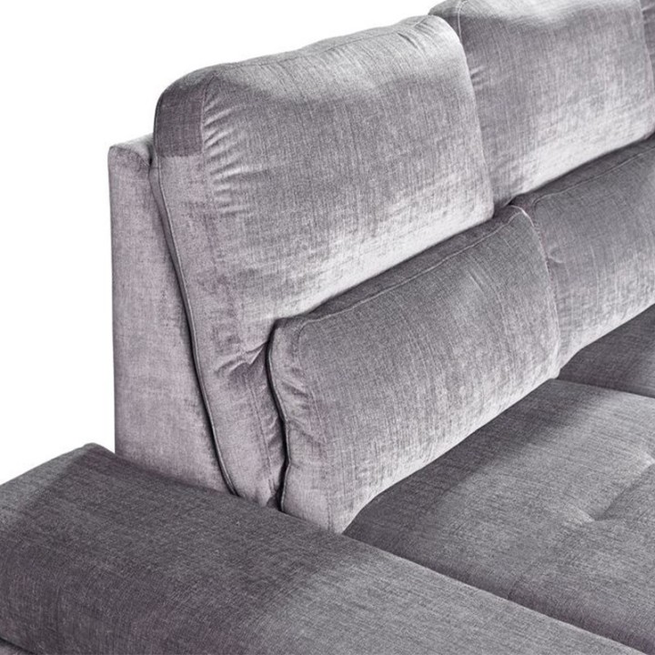 Evolution Corner Sofa Bed and Drawer in Gray| J&B Furniture