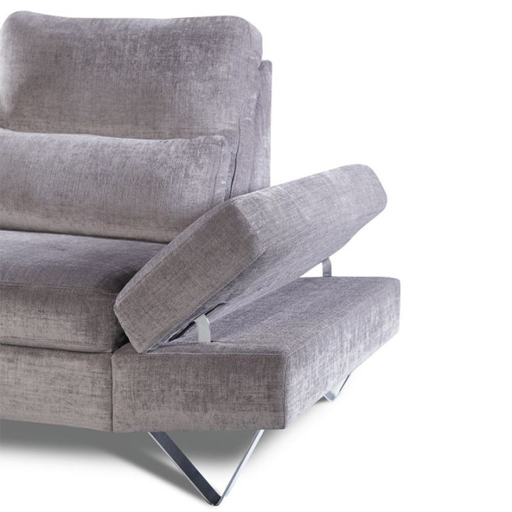 Evolution Corner Sofa Bed and Drawer in Gray| J&B Furniture