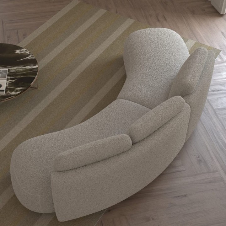 Domani Curved Sofa Elegant Modern Design - J&B Furniture
