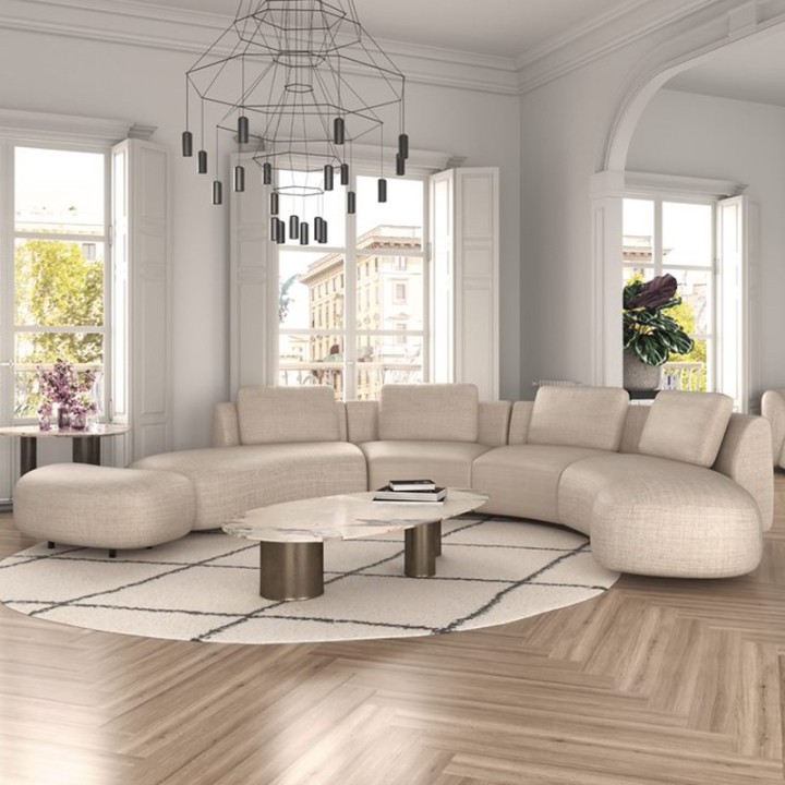 Domani Curved Sofa Elegant Modern Design - J&B Furniture