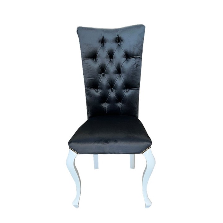 Milano White Fabric Chair - J&B Furniture