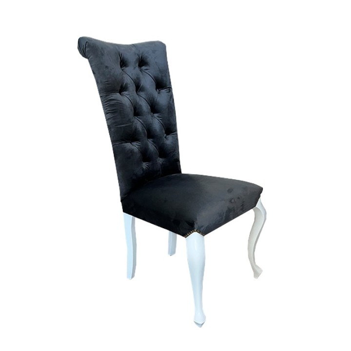 Milano White Fabric Chair - J&B Furniture