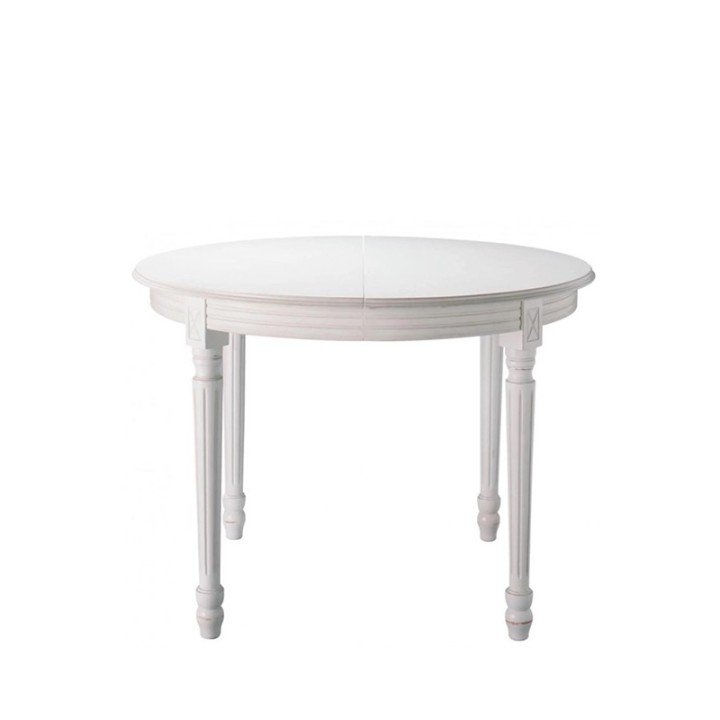 Milano Round Extendable Dining Table White - J&B Furniture