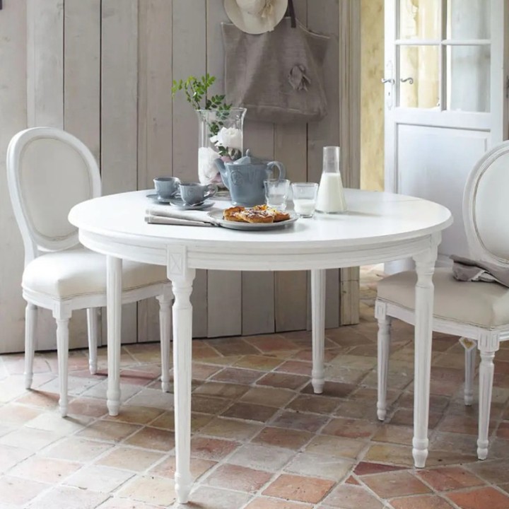 Milano Round Extendable Dining Table White - J&B Furniture