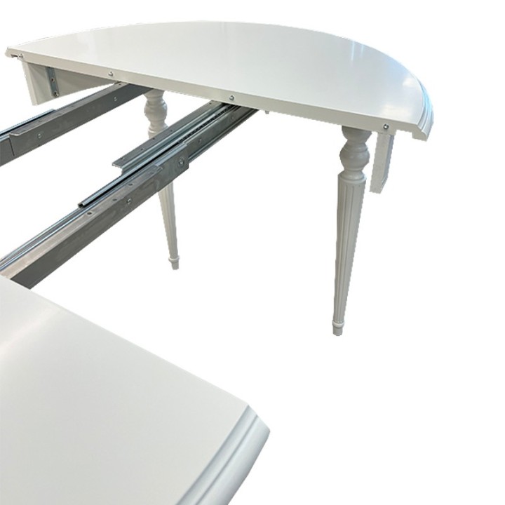 Milano Round Extendable Dining Table White - J&B Furniture