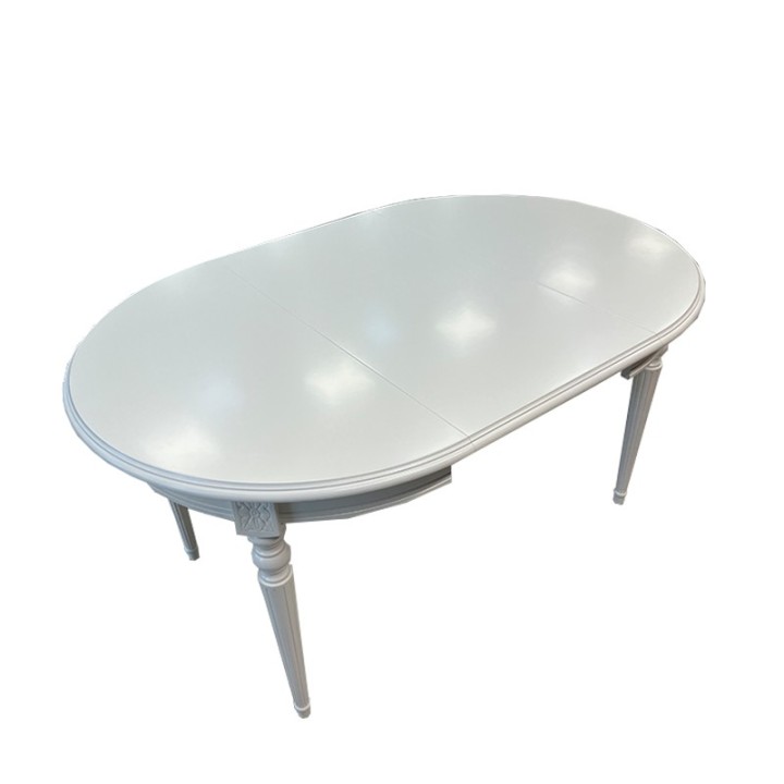 Milano Round Extendable Dining Table White - J&B Furniture