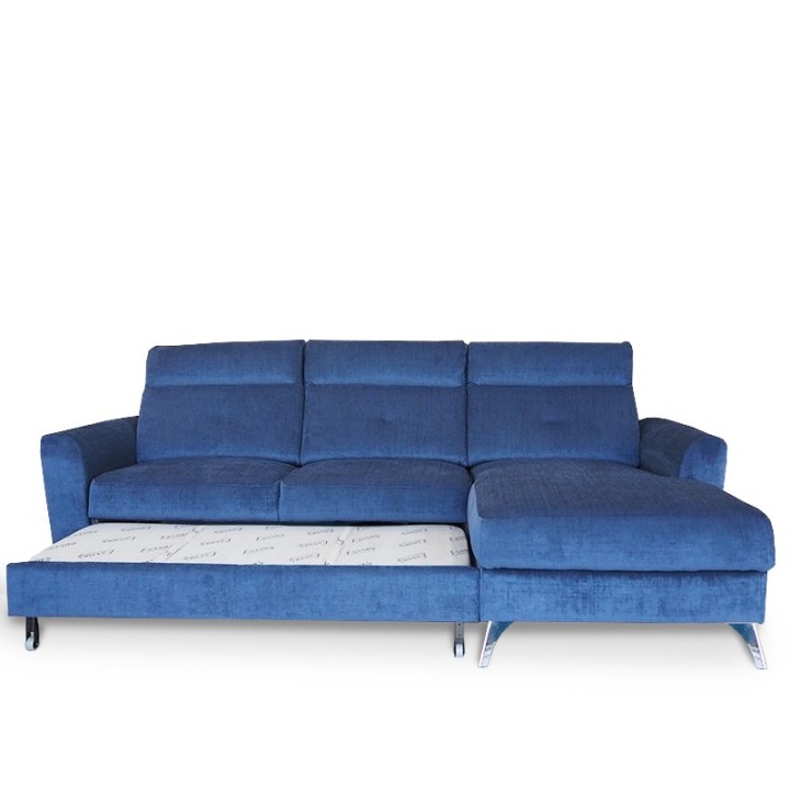 Loft Bespoke Corner Sofa Bed – Blue Fabric | J&B Furniture