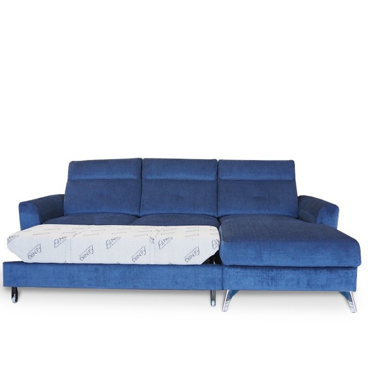 Loft Bespoke Corner Sofa Bed – Blue Fabric | J&B Furniture