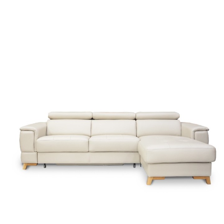 Pesaro Corner Sofa Bed – Italian Leather | J&B Furniture