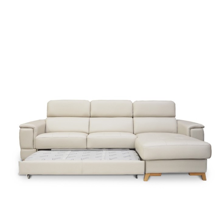 Pesaro Corner Sofa Bed – Italian Leather | J&B Furniture