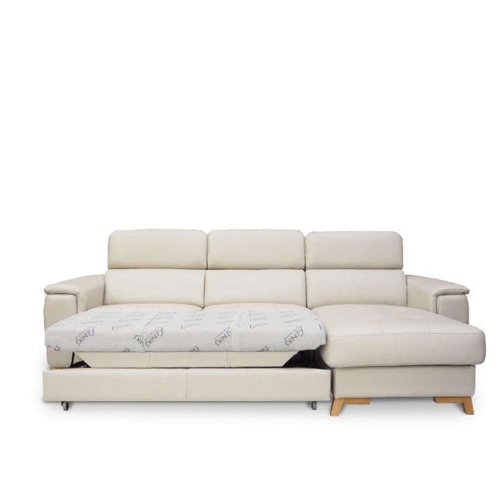 Pesaro Corner Sofa Bed – Italian Leather | J&B Furniture
