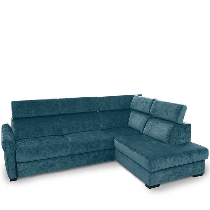 Baggio Corner Sofa Bed With Storage Teal Green - J&B Furniture