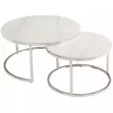 White Round Coffee Table Set