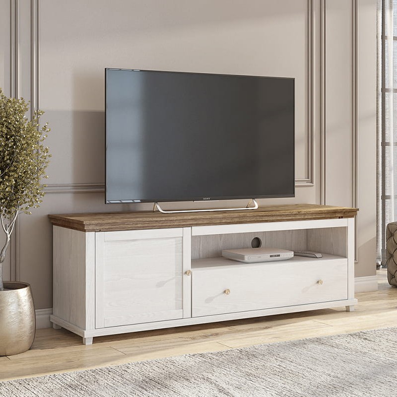 "Eva TV Unit in White Abisko Ash"