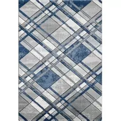 Accra Rug Grey Navy