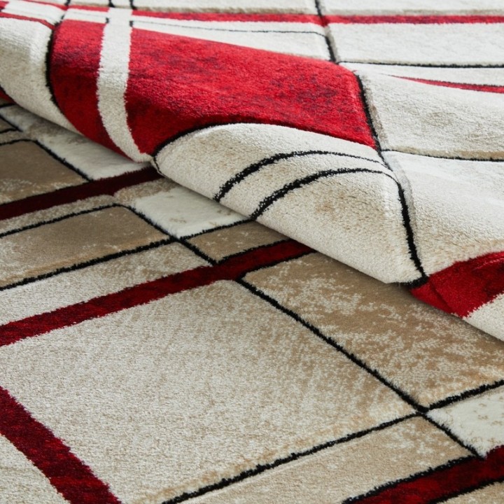 Accra Rug Cream & Red | Buy Rugs for Living Room Ireland J&B