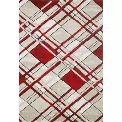 Accra Rug Cream Red
