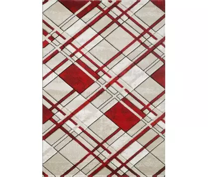 Accra Rug Cream Red