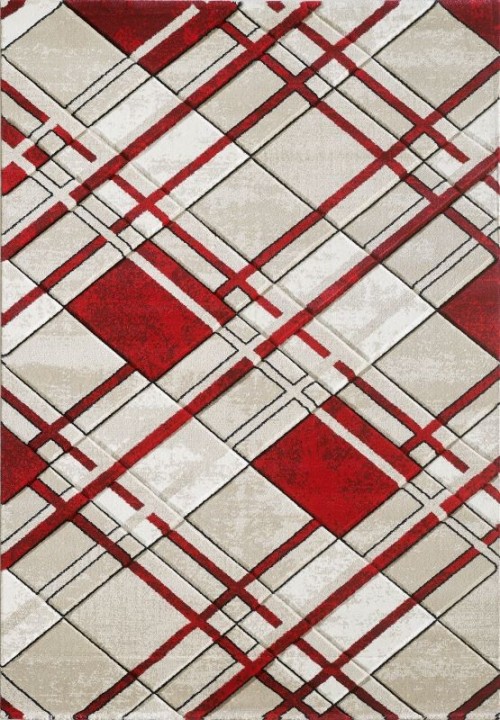 Accra Rug Cream & Red | Buy Rugs for Living Room Ireland J&B