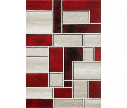 Lagos Rug Cream Red