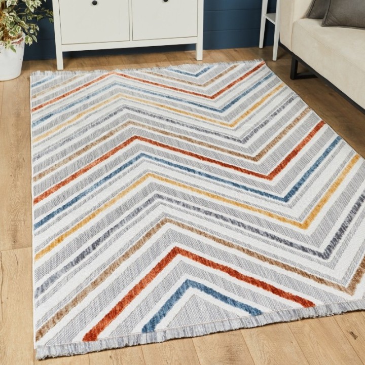 Broadway Abstract Lines Color Rug – Modern Rugs | J&B Furniture