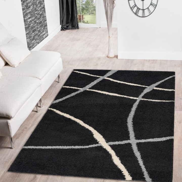 Cruz Rug 01 Black - J&B Furniture