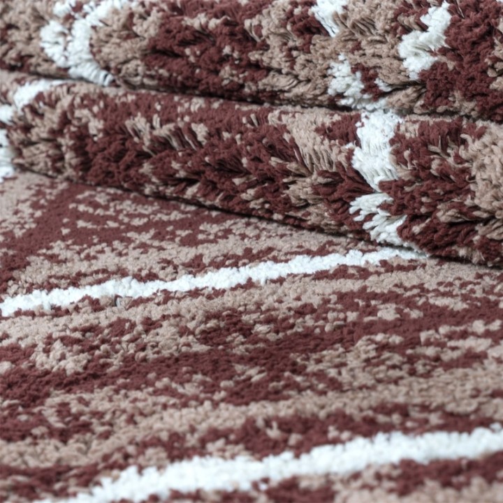 Blaze Rug Ivory Orange – Shaggy Tartan | J&B Furniture