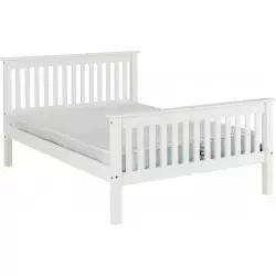 Monaco Bed High Foot End White