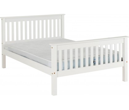 Monaco Bed High Foot End White