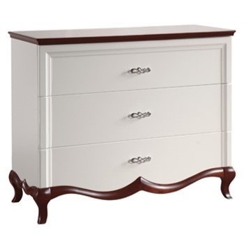Milano chest of drawers White / Walnut - J&B Furniture