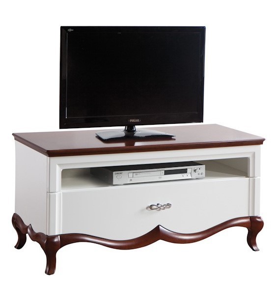 Milano TV Unit- White / Walnut | J&B Furniture Ireland