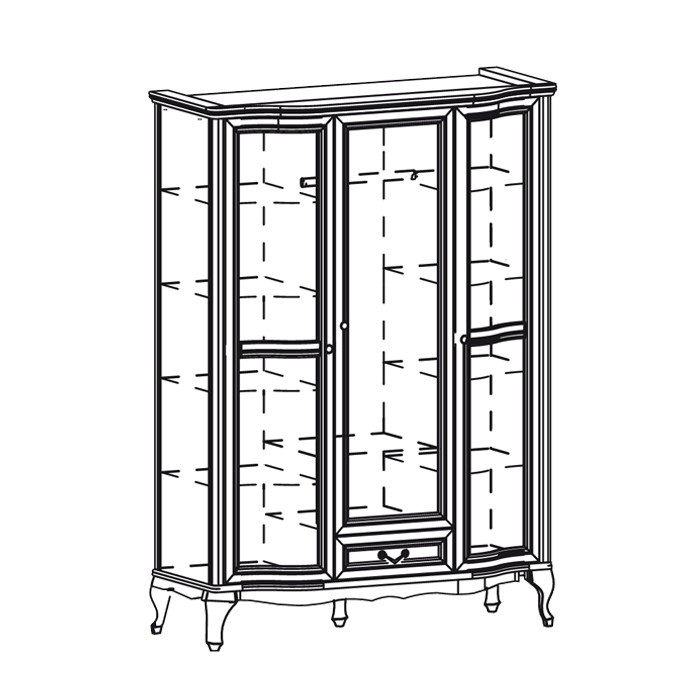 Wersal 3 Door 1 Drawer Wardrobe  - J&B Furniture
