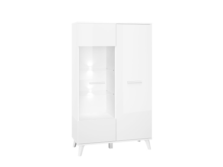 Secco Display Cabinet White Sleek Minimalist | J&B Furniture