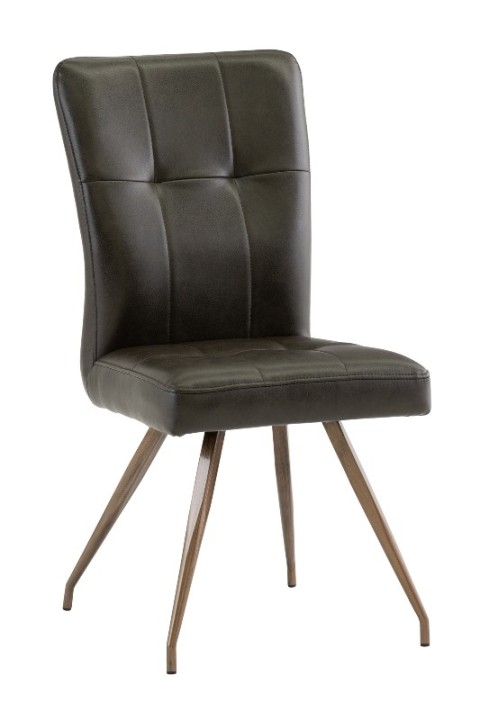 Bana Dining Chair – PU Leather with Brass Legs | J&B Furniture